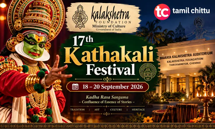 Kathakali Festival Chennai : 17th Edition Begins in 2026 Kathakali Festival Chennai at Kalakshetra Foundation in Thiruvanmiyur