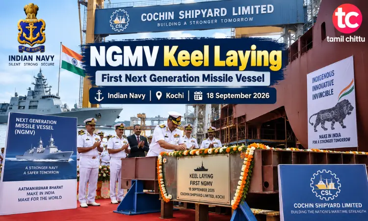 NGMV Keel Laying ceremony at Cochin Shipyard for Indian Navy