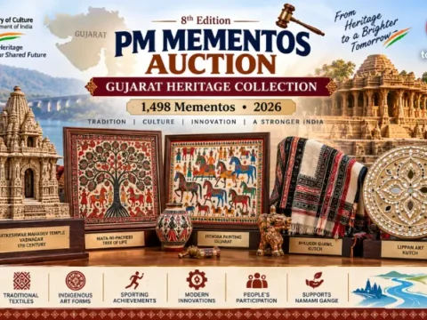 PM Mementos Auction : Gujarat Heritage Collection 2026 PM Mementos Auction 2026 featuring Gujarat heritage and traditional crafts