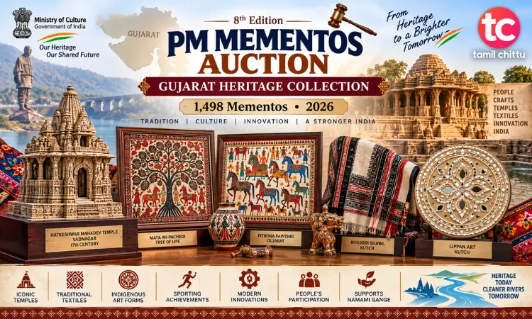 PM Mementos Auction : Gujarat Heritage Collection 2026 PM Mementos Auction 2026 featuring Gujarat heritage and traditional crafts